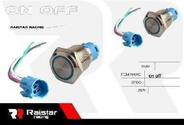 Raistar Ein/Aus-Schalter Auto 12V-24V Silber