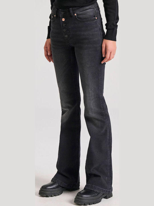 Women's Jean Trousers Flared Black