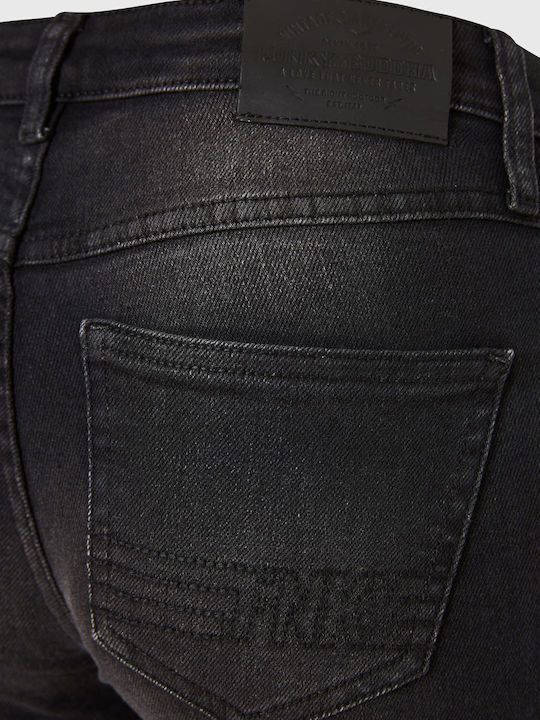 High Waist Women's Jean Trousers in Skinny Fit Black
