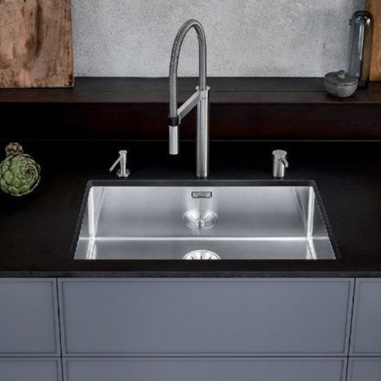 Blanco Claron 700-u Durinox Ένθετος Νεροχύτης Inox Σατινέ Μ74xΠ44cm Γκρι