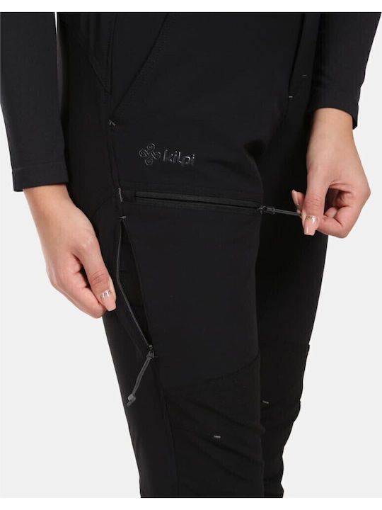 Dama Tesatura Pantaloni cu Croială Normală Black