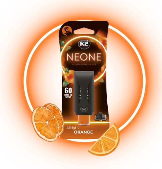 Ароматизатор за кола за вентилация с регулируема интензивност K2 Neone Allright Orange 1бр