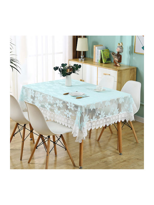 Obro Weihnachtliches Tischtuch Stoff Blau 180x130cm