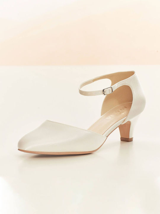 Bridal Satin Ivory Heel 5.5 Cm Gina