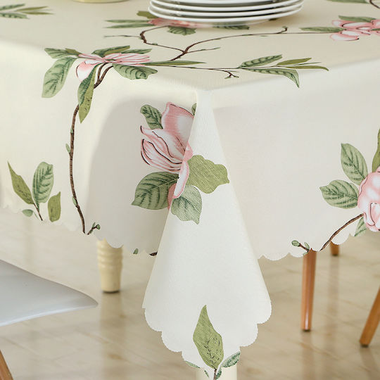Tablecloth Stain Resistant Beige 150x150cm