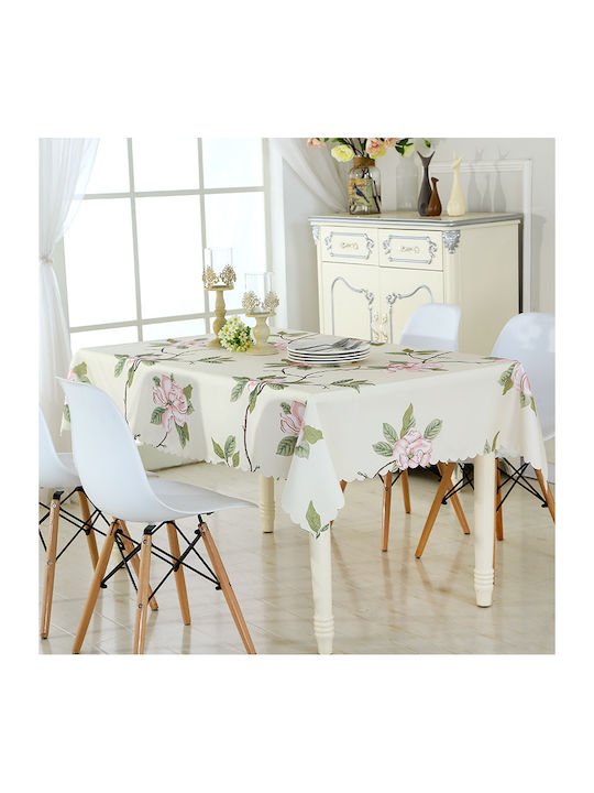 Τραπεζομάντηλο Αλέκιαστο Beige 150x150εκ.