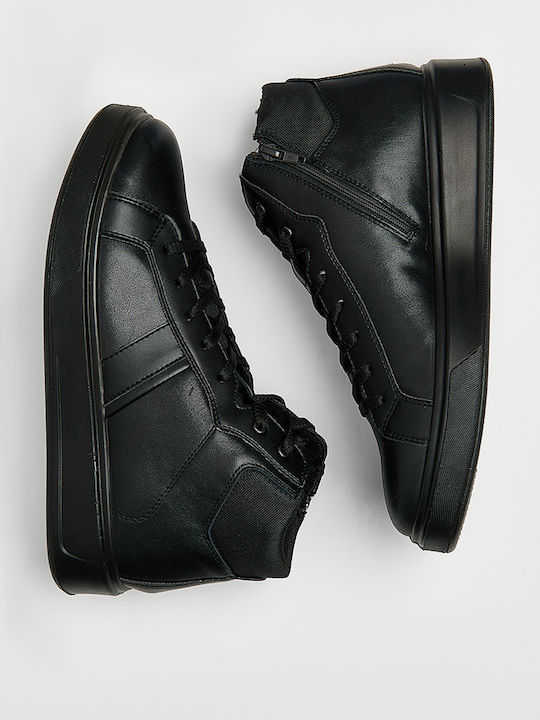 Leather Black Men's Boots