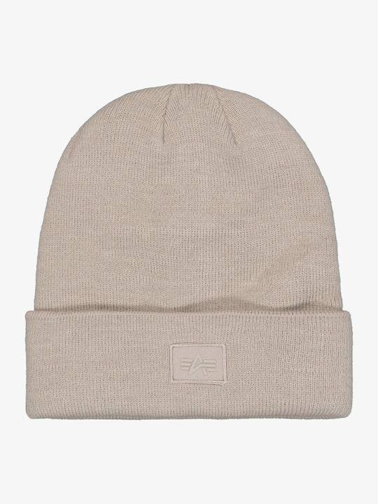 Beanie Unisex Σκούφος Πλεκτός σε Μπεζ χρώμα