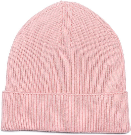 Beanie Beanie with Rib Knit in Pink color