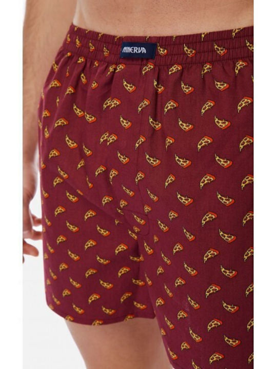 Men's Boxers Navy Barbon / Bordeaux with Patterns 2Pack