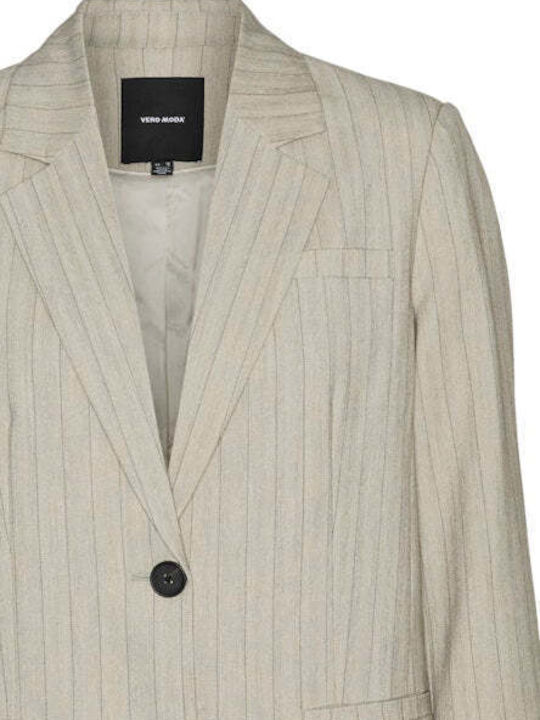 Vero Moda Women's Double Breasted Blazer Silver Mink