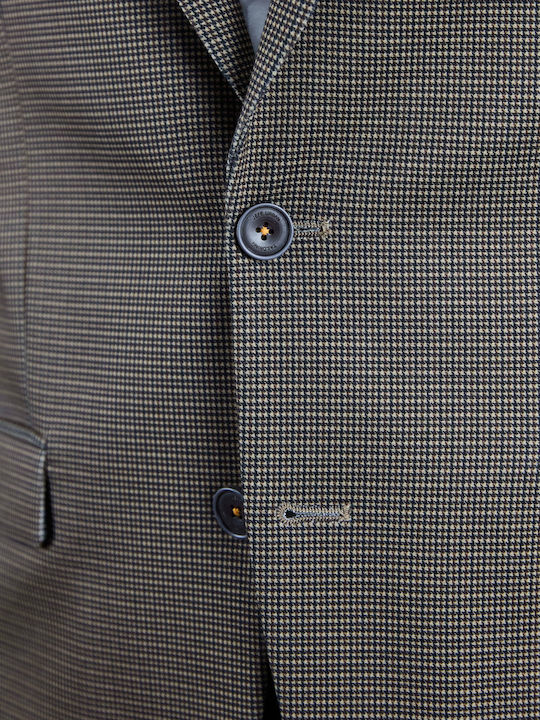 Jeff Men's Suit Jacket Regular Fit Brown