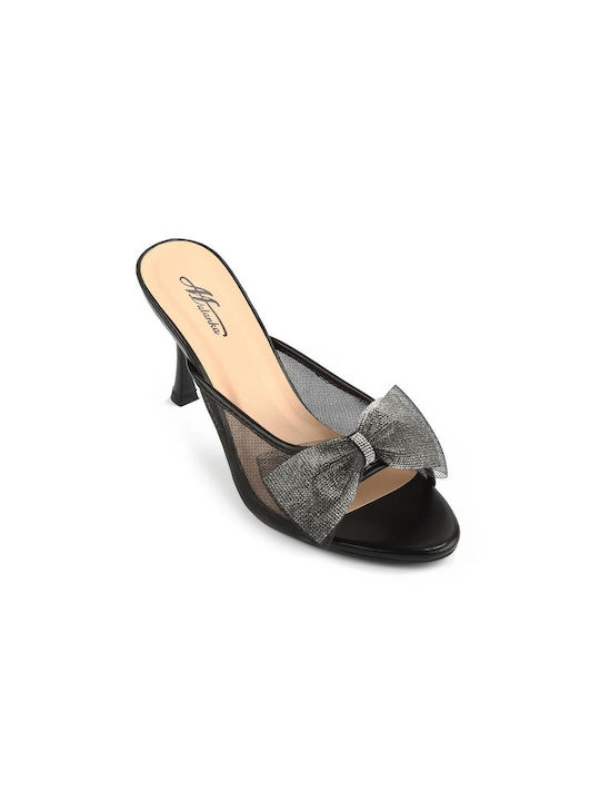 Fshoes Thin Heel Mules Black