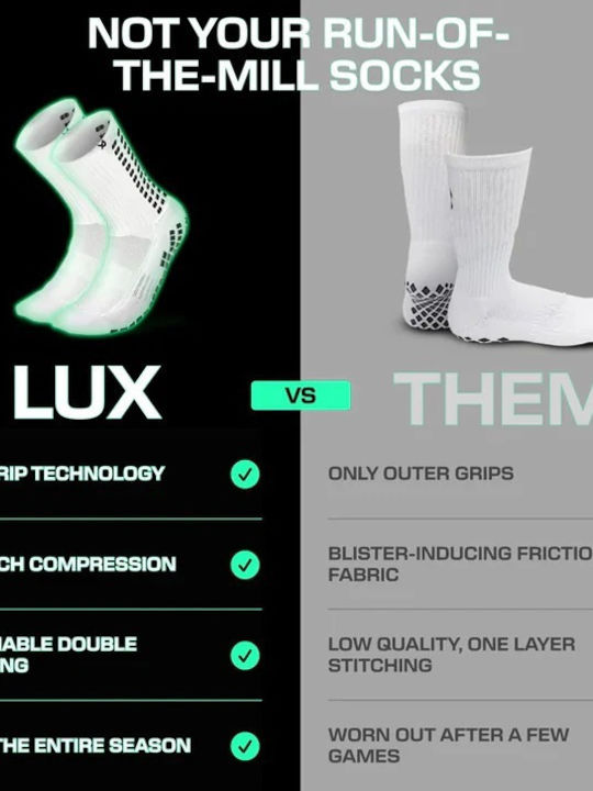 Lux Sports Football Socks Blue 1 Pair