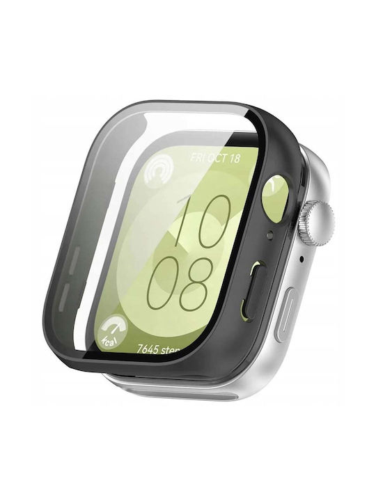 Techsuit Defense360 Pro Πλαστική Θήκη με Τζαμάκι σε Μαύρο χρώμα για Huawei Watch Fit 3
