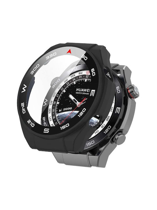 Techsuit Defense360 Pro Πλαστική Θήκη με Τζαμάκι σε Μαύρο χρώμα για Huawei Watch Ultimate