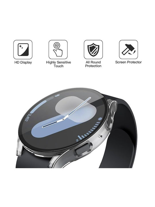 Techsuit Defense360 Pro Plastikhülle mit Glas in Transparent Farbe für Samsung Galaxy Watch7 (40 mm)