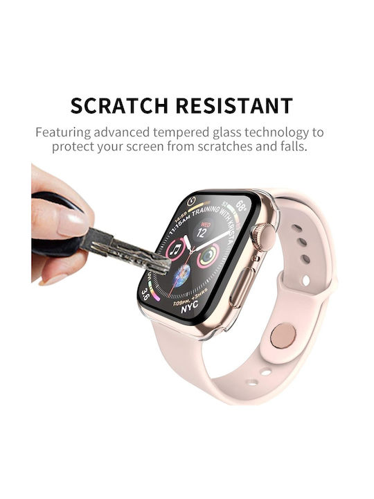 Techsuit Defense360 Pro Plastic Case with Glass in Transparent color for Apple Watch 1, 2, 3 (38mm)