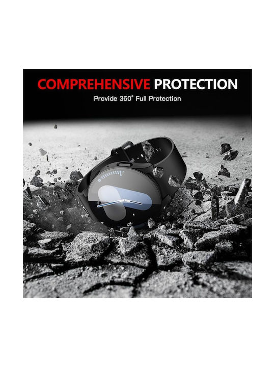 Techsuit Defense360 Pro Πλαστική Θήκη με Τζαμάκι σε Μαύρο χρώμα για Samsung Galaxy Watch7 (44mm)