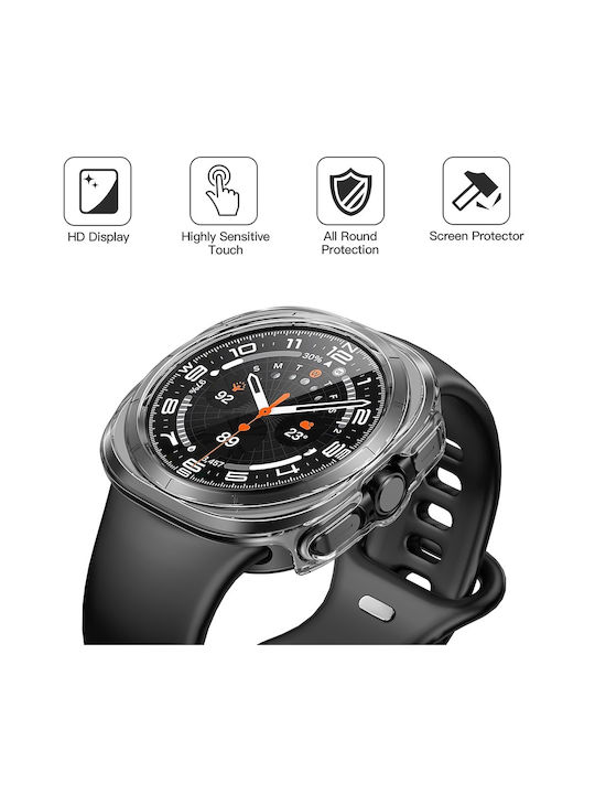 Techsuit Defense360 Pro Пластмасов Калъф със Стъкло в Прозрачен цвят за Samsung Galaxy Watch Ultra (47 мм)