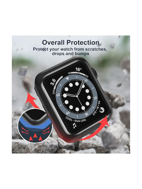 Techsuit Defense360 Pro Пластмасов Калъф със Стъкло в Черен цвят за Apple Watch 1, 2, 3 (38 мм)