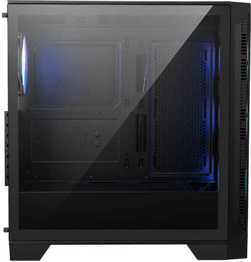 MSI MAG Forge 321r Airflow Gaming Midi Tower Κουτί Υπολογιστή με Πλαϊνό Παράθυρο και RGB Φωτισμό Μαύρο