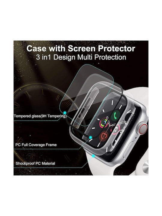 Techsuit Defense360 Pro Пластмасов Калъф със Стъкло в Черен цвят за Samsung Galaxy Watch6 (40 мм)