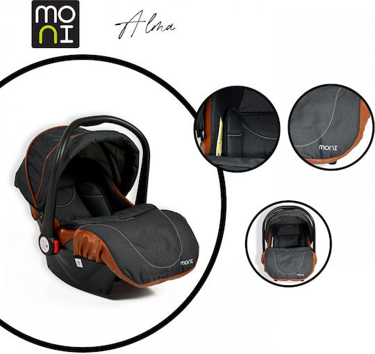 Cangaroo Alma 3 in 1 Adjustable 3 in 1 Baby Stroller Suitable for Newborn Black / Brown 7.5kg