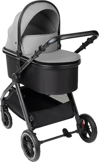 Kikka Boo Ava Verstellbar 3 in 1 Baby Kinderwagen Geeignet für Neugeborene Gray 10.2kg