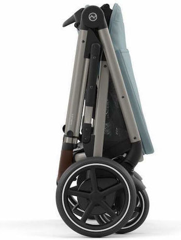 Cybex E-Gazelle S Καρότσι Μωρού Kατάλληλο για Nεογέννητο Stormy Blue Taupe Frame 14.7kg