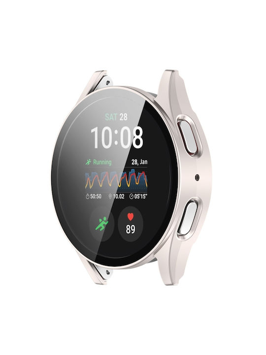 Πλαστική Θήκη με Τζαμάκι σε Ασημί χρώμα για Samsung Galaxy Watch 7 40mm Πλαστική Θήκη με Τζαμάκι σε Ασημί χρώμα για Samsung Galaxy Watch 7 40mm