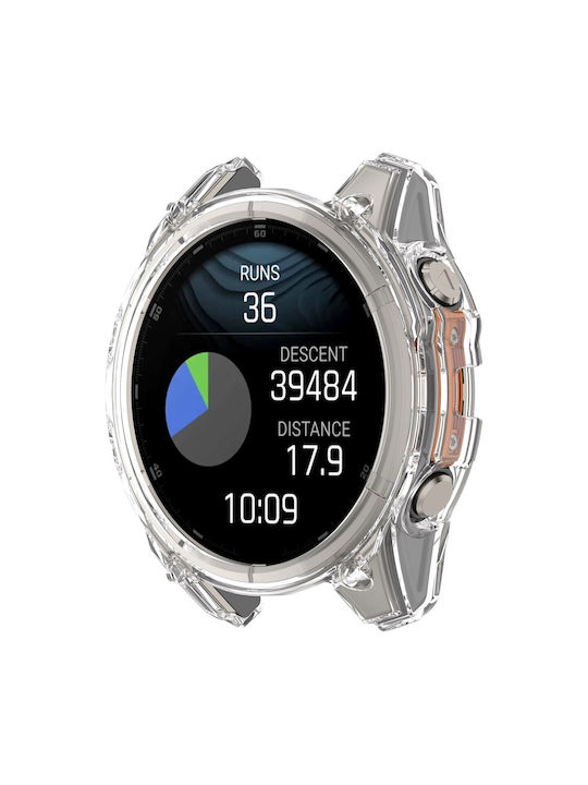 Θήκη Σιλικόνης σε Διάφανο χρώμα για Garmin Fenix 8 51mm Θήκη Σιλικόνης σε Διάφανο χρώμα για Garmin Fenix 8 51mm