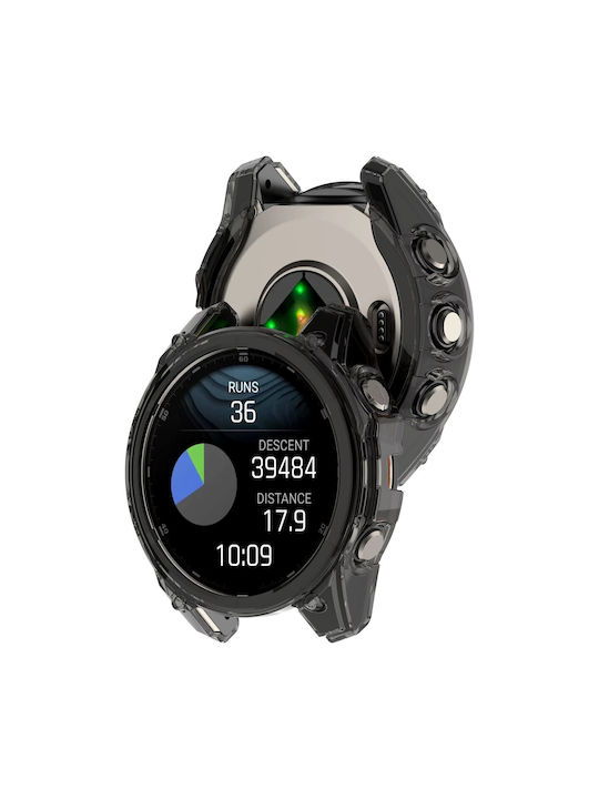 Carcasă de Silicon în culoarea Negru pentru Garmin Fenix 8 47mm