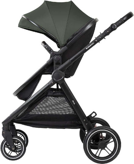 Kikka Boo Ava Verstellbar 3 in 1 Baby Kinderwagen Geeignet für Neugeborene Army Green 10.2kg