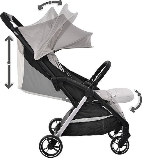 Lorelli Loret Adjustable 2 in 1 Baby Stroller Suitable for Newborn Gray 8.2kg
