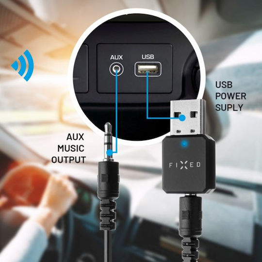 Fixed Bluetooth 5.1 Receiver with USB / 3.5mm Jack Output Ports and Microphone