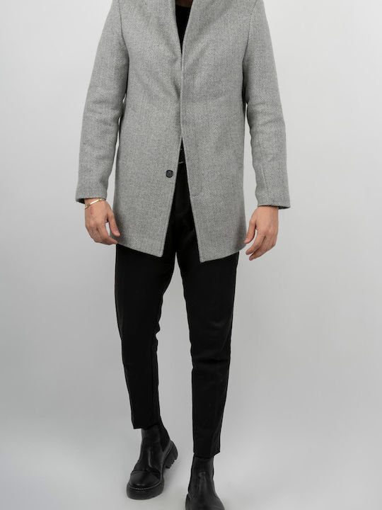 Dezign Men's Half Coat grey