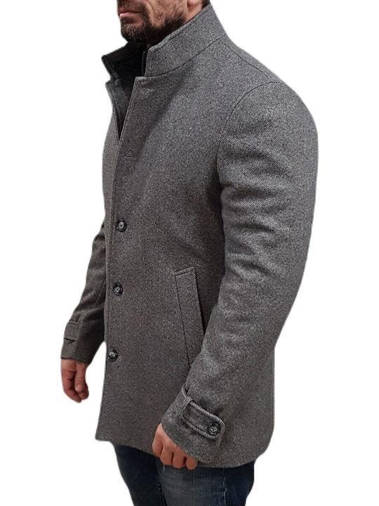 Ανδρικό Παλτό Grey/brown Melange
