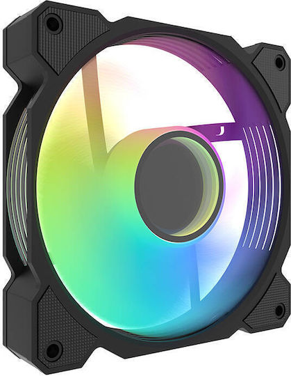Darkflash DR08 Gehäuselüfter 120mm (1600rpm / 59,1cfm) mit RGB-Beleuchtung und Verbindung 4-Pin PWM