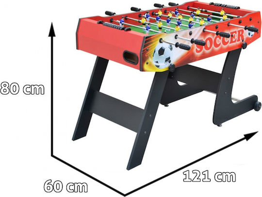 Ramiz Wooden Foldable Football Table with Telescopic Rods L127.5xW62.5xH10.6cm