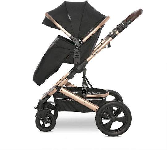 Lorelli Boston Adjustable 2 in 1 Baby Stroller Suitable for Newborn Black 14kg
