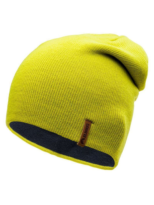 Beanie Unisex Reversibil Căciulă Tricotat în culoarea Galben