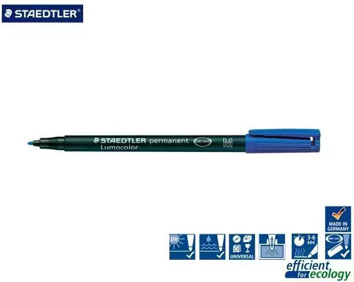 Staedtler Lumocolor Permanentmarker 1mm blue 10Stück