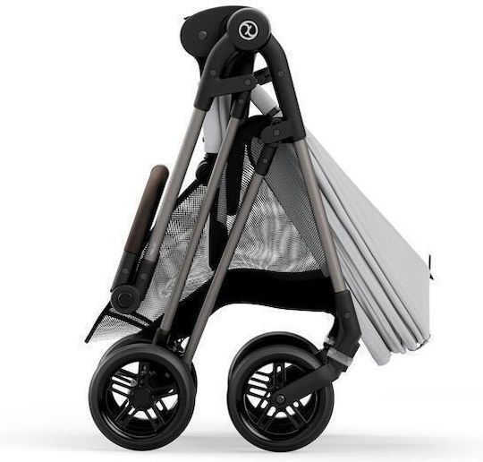Cybex Gold Melio Ρυθμιζόμενο Καρότσι Μωρού Kατάλληλο για Nεογέννητο Fog Grey 6.1kg