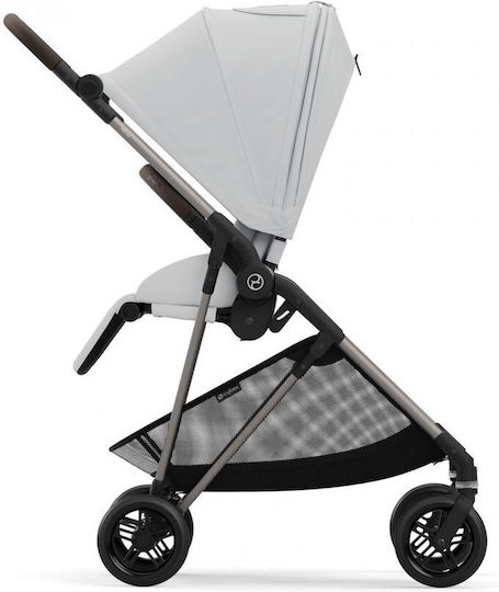 Cybex Gold Melio Ρυθμιζόμενο Καρότσι Μωρού Kατάλληλο για Nεογέννητο Fog Grey 6.1kg