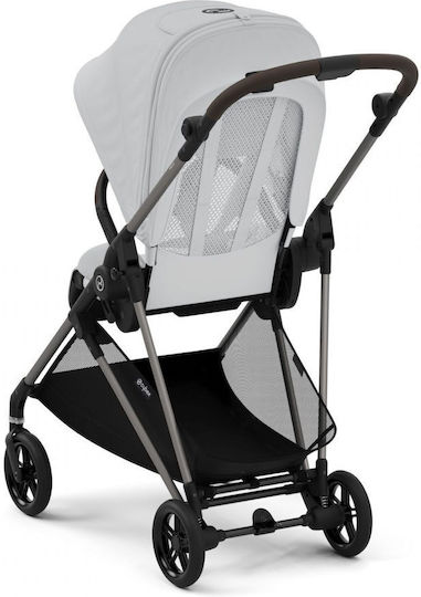 Cybex Gold Melio Ρυθμιζόμενο Καρότσι Μωρού Kατάλληλο για Nεογέννητο Fog Grey 6.1kg