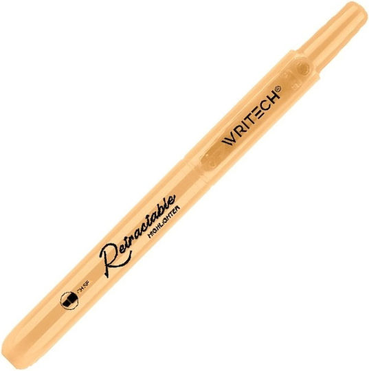 Writech Textmarker Knopf Flach 1-4mm Einziehbar Mandarine 545793