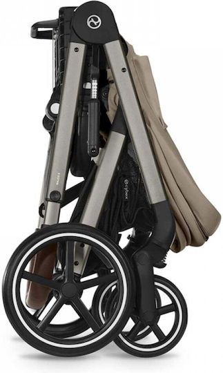 Cybex Balios S LUX Ρυθμιζόμενο Καρότσι Μωρού Kατάλληλο για Nεογέννητο Almond Beige 11.7kg