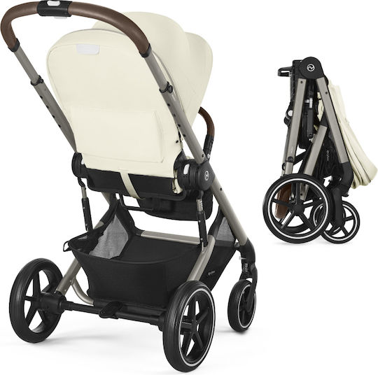 Cybex Balios S Lux Ρυθμιζόμενο Καρότσι Μωρού Kατάλληλο για Nεογέννητο Seashell Beige 11.7kg