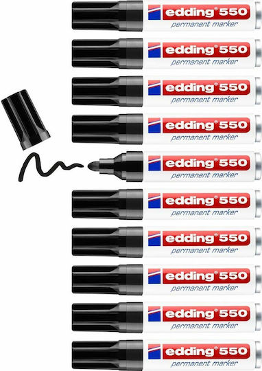 Edding 550 Ανεξίτηλος Μαρκαδόρος Μαύρο